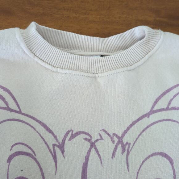 Zara Disney Girls Chip and Dale pullover long sleeve sweater cream color size 8 - Picture 8 of 9
